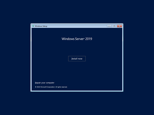 Windows Setup - Install Now